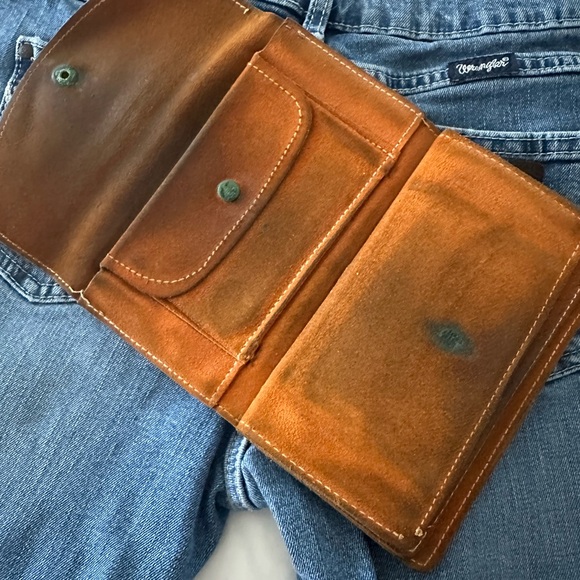 Vintage Distressed Leather Biker Wallet - Picture 8 of 12
